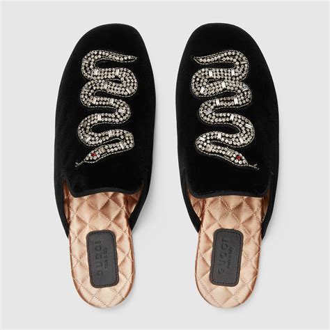 gucci velvet slippers snake|Gucci Snake.